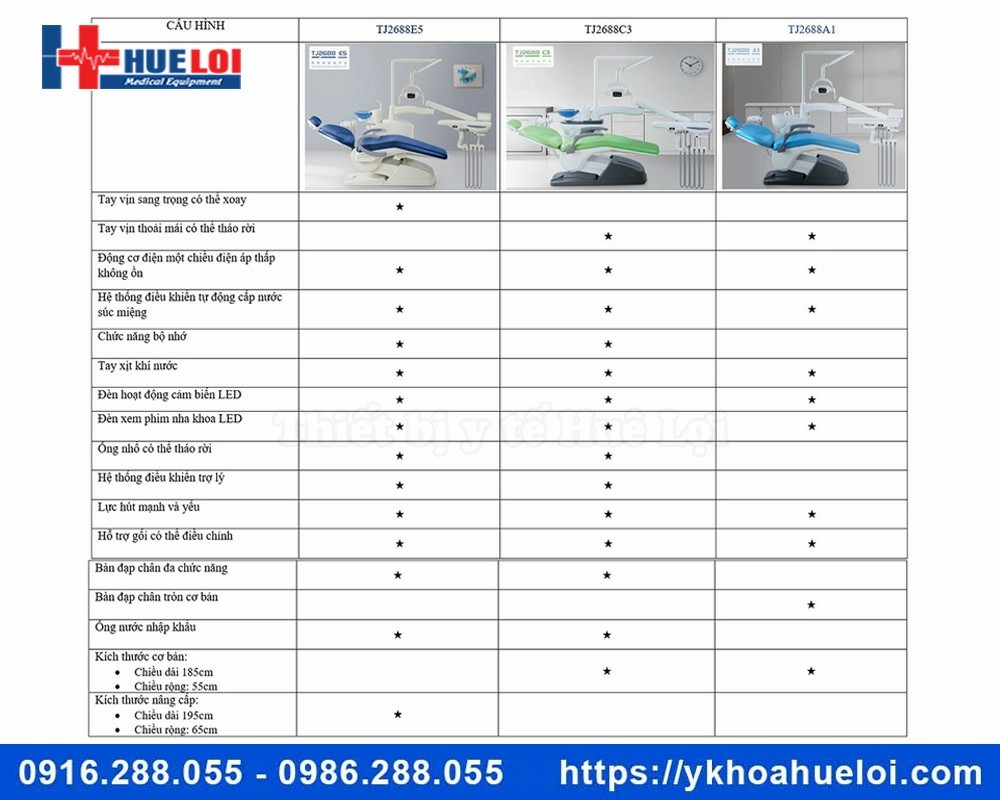 Ghế nha khoa điện TJ-2688