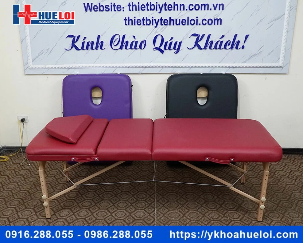 Giường Spa nâng đầu gấp gọn