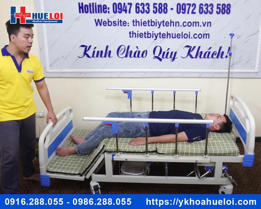 Giường y tế đa năng hạ chân to
