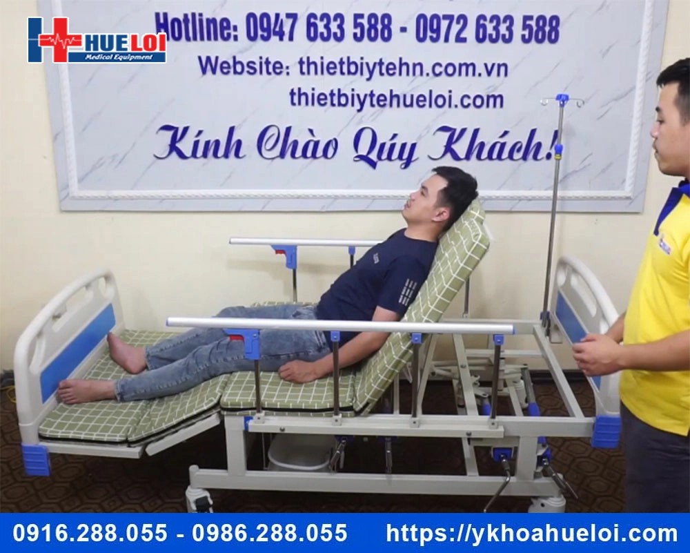 Giường y tế đa năng hạ chân to