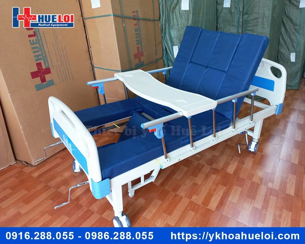 Giường y tế đa năng hạ chân góc nhỏ