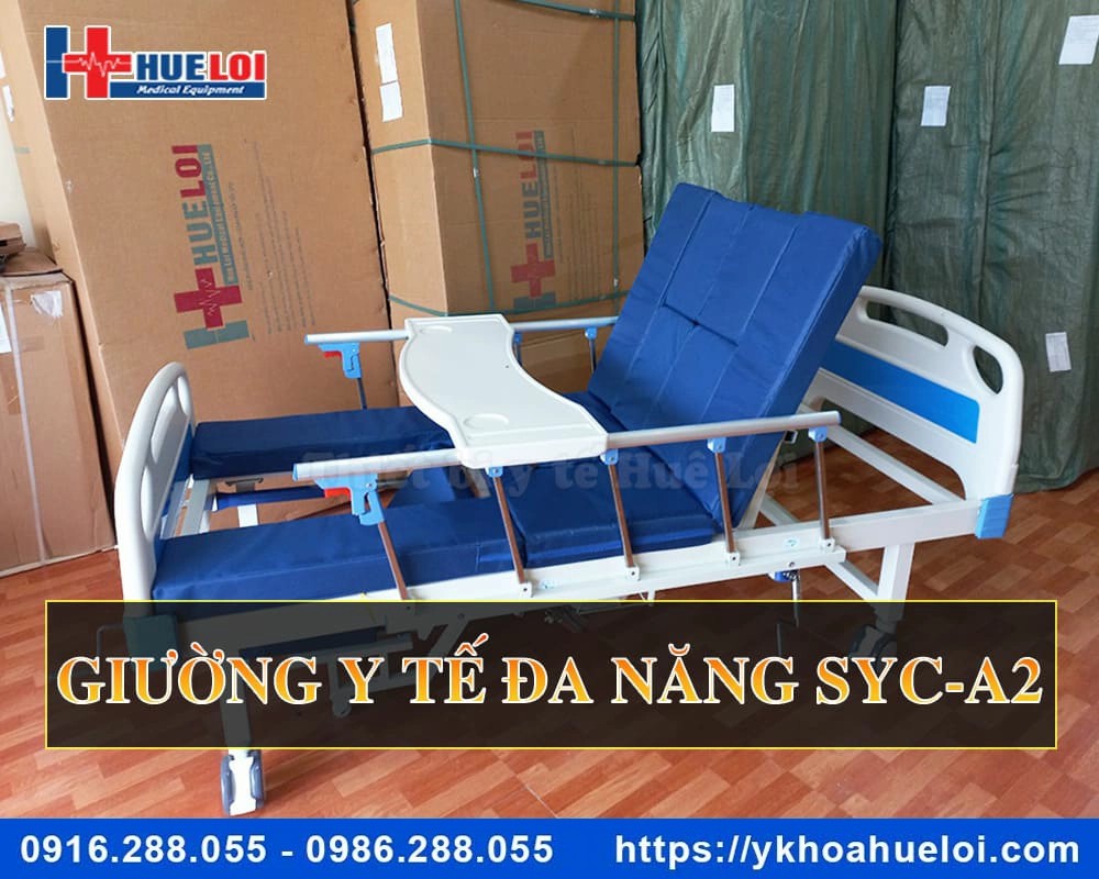 Giường y tế đa năng hạ chân góc nhỏ