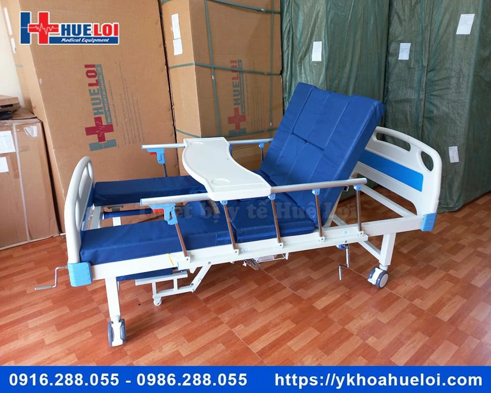 Giường y tế đa năng hạ chân góc nhỏ