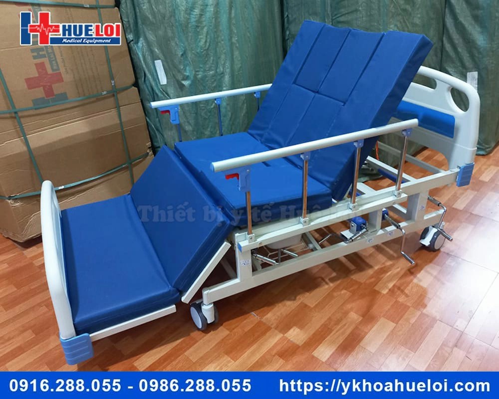 Giường y tế đa năng hạ chân góc to