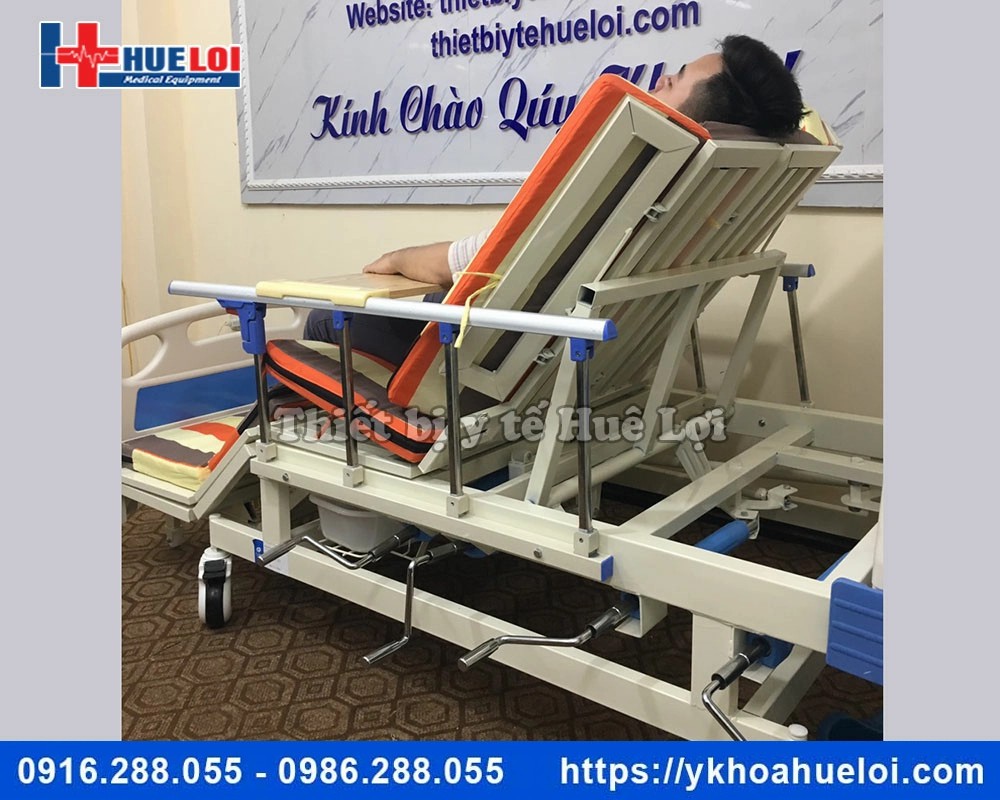Giường y tế đa năng 4 tay quay cao cấp