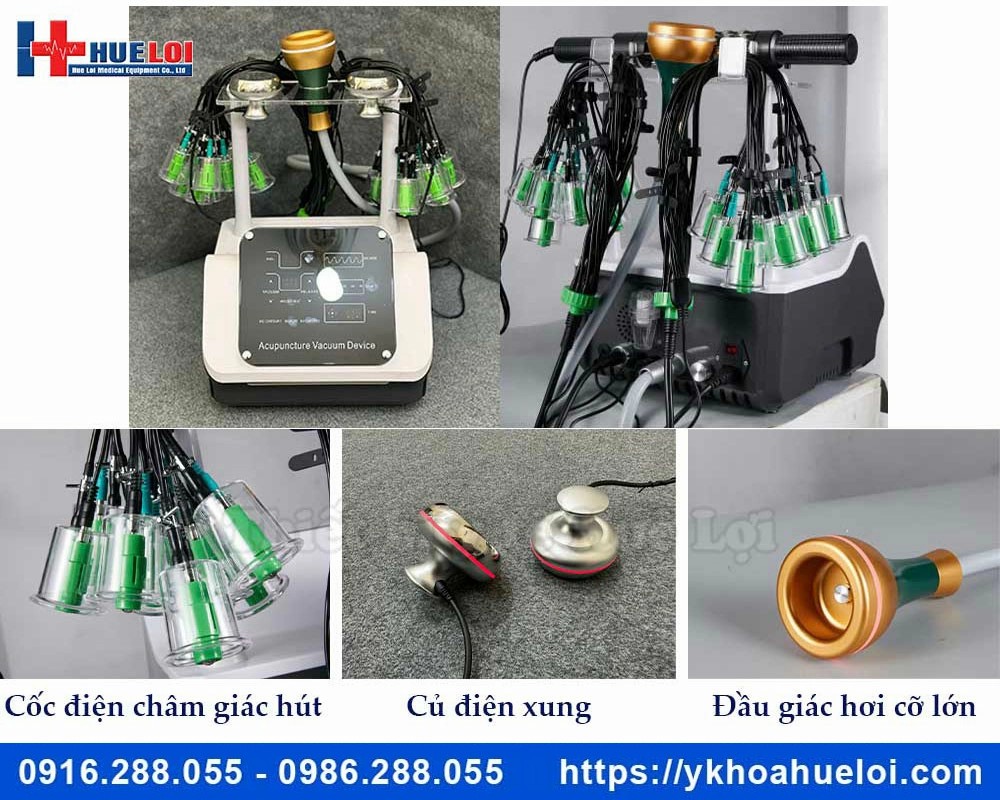 Máy điện châm không kim kết hợp giác hút