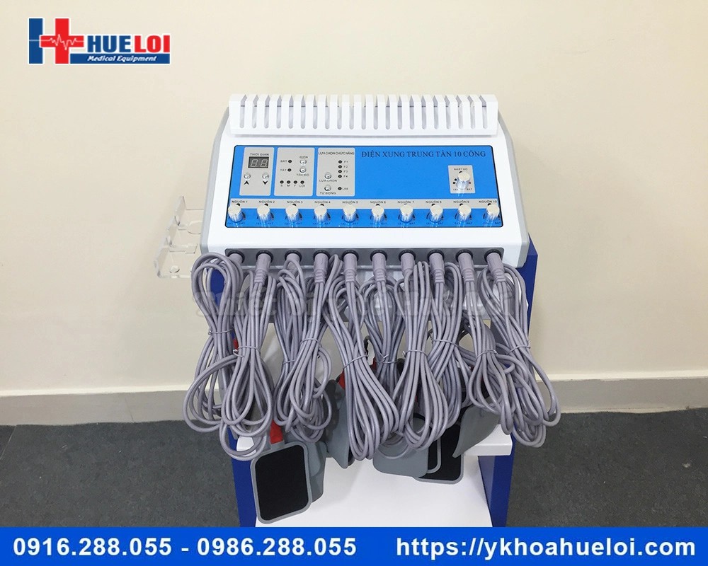 Máy điện xung 10 cổng trị liệu