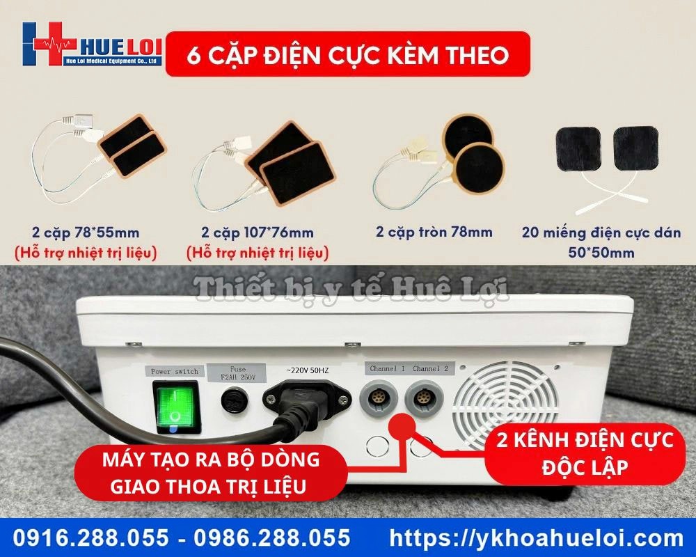 Máy điện xung trung tần giao thoa 2 kênh HB-ZP10