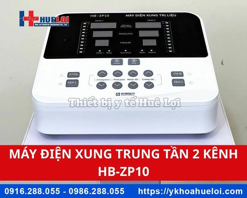 Máy điện xung trung tần giao thoa 2 kênh HB-ZP10