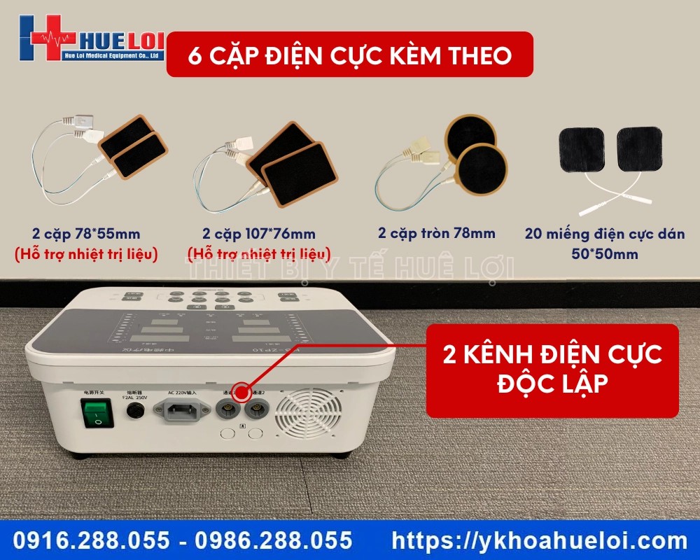 Máy điện xung trung tần giao thoa 2 kênh HB-ZP10