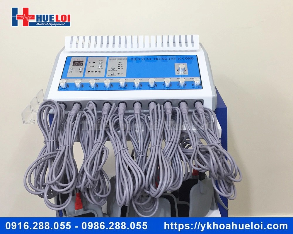 Máy điện xung trung tần 10 cổng trị liệu
