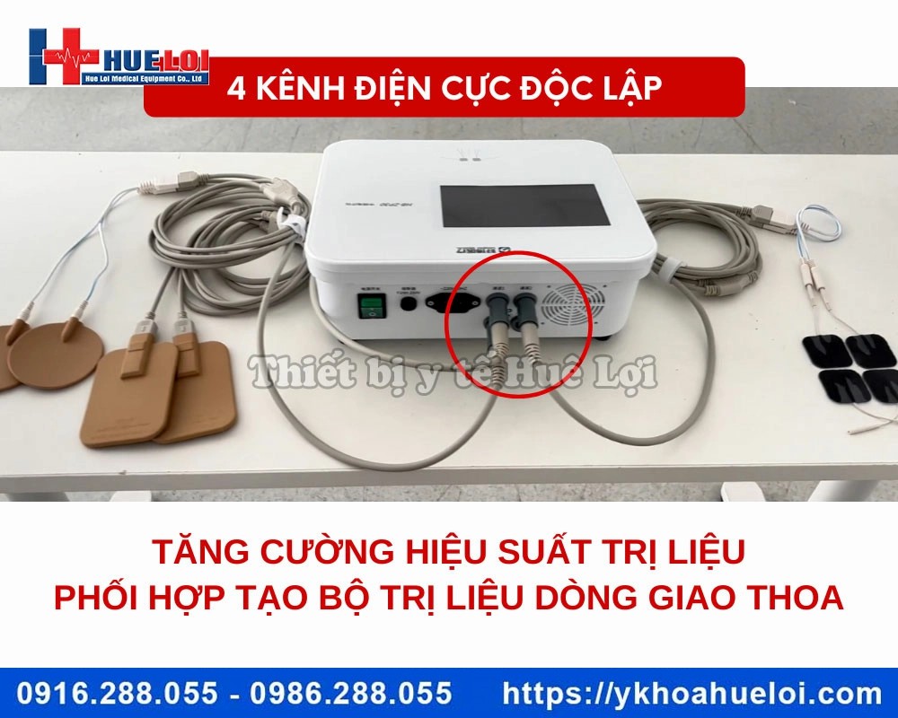 Máy điện xung trung tần 4 kênh trị liệu HB-ZP30