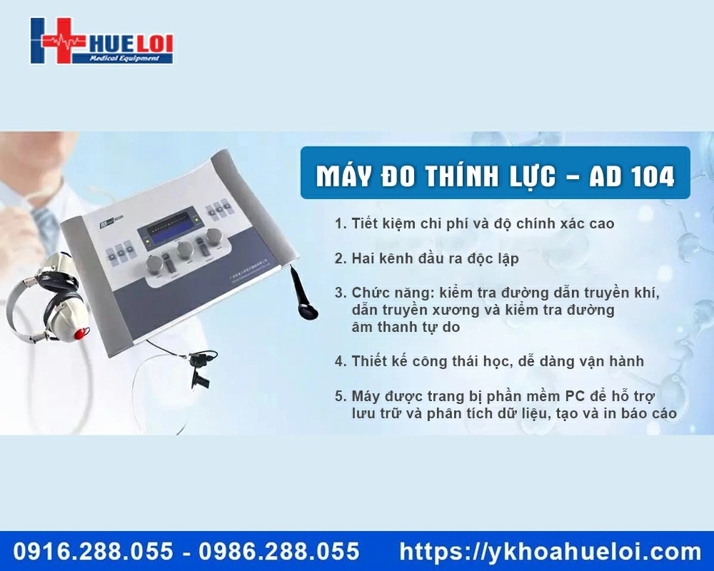 Máy đo thính lực 2 kênh Melison AD104