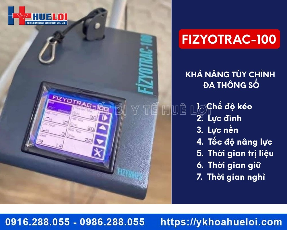 Máy kéo giãn cột sống cao cấp FIZYOTRAC-100