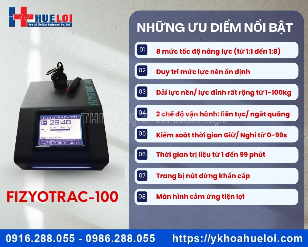 Máy kéo giãn cột sống cao cấp FIZYOTRAC-100