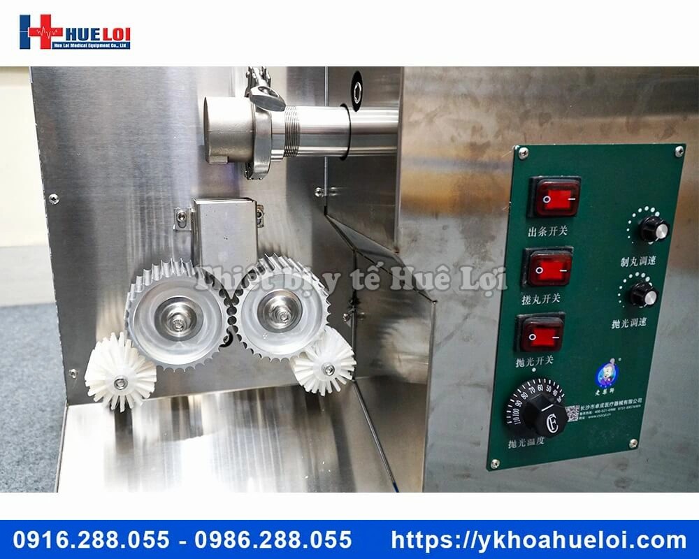 Máy làm viên hoàn tích hợp đánh bóng bao viên