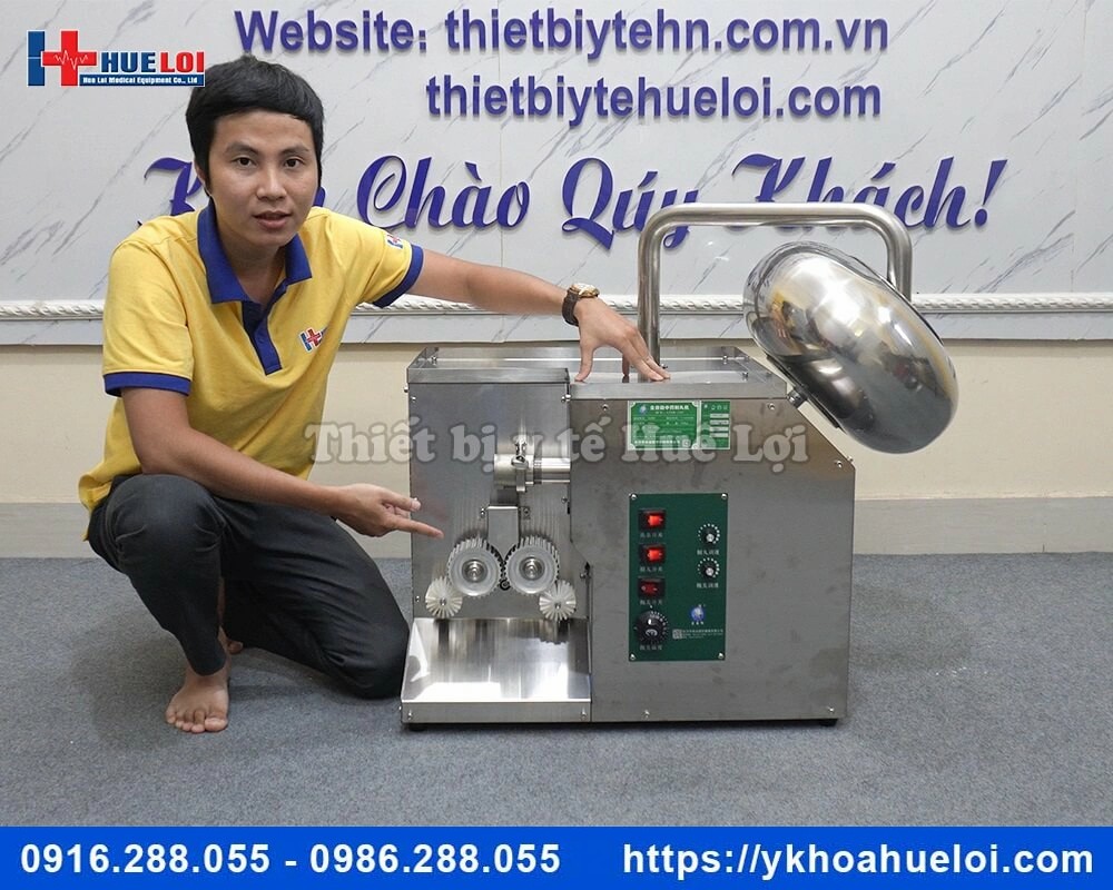 Máy làm viên hoàn tích hợp đánh bóng bao viên