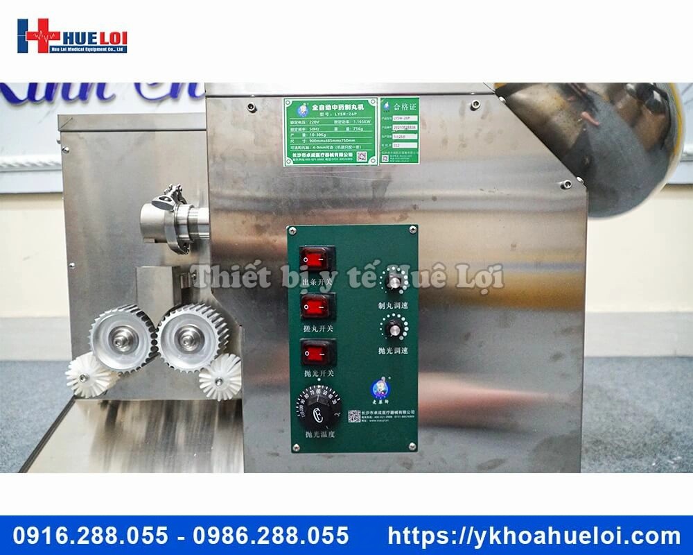 Máy làm viên hoàn tích hợp đánh bóng bao viên