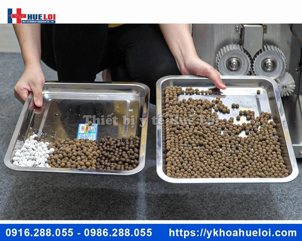 Máy làm viên hoàn tích hợp đánh bóng bao viên