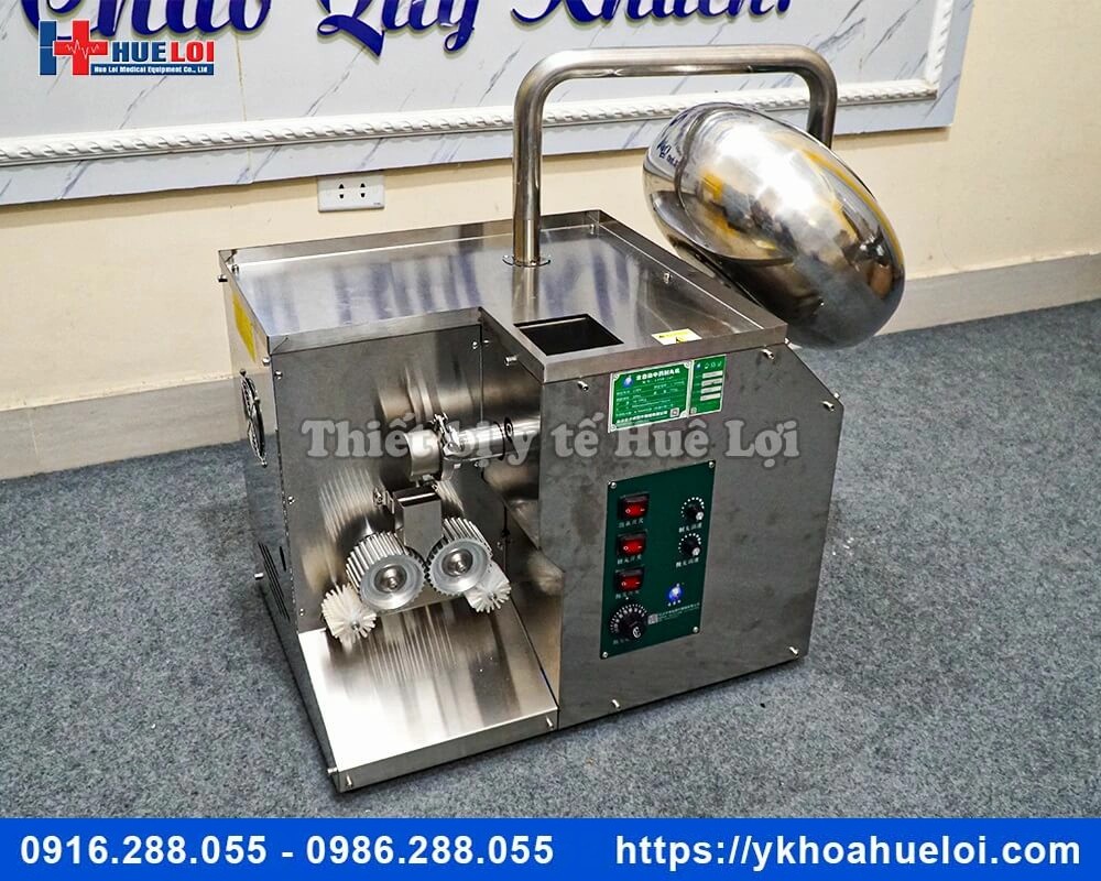 Máy làm viên hoàn tích hợp đánh bóng bao viên