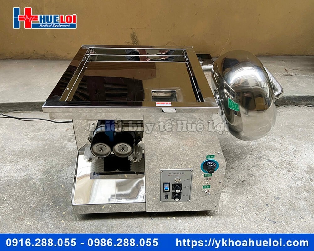 Máy làm viên hoàn tích hợp sấy khô đánh bóng