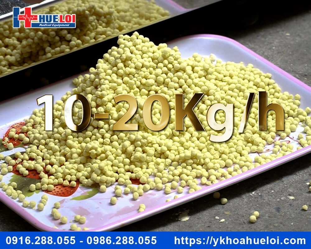 Máy làm viên hoàn tích hợp sấy khô đánh bóng