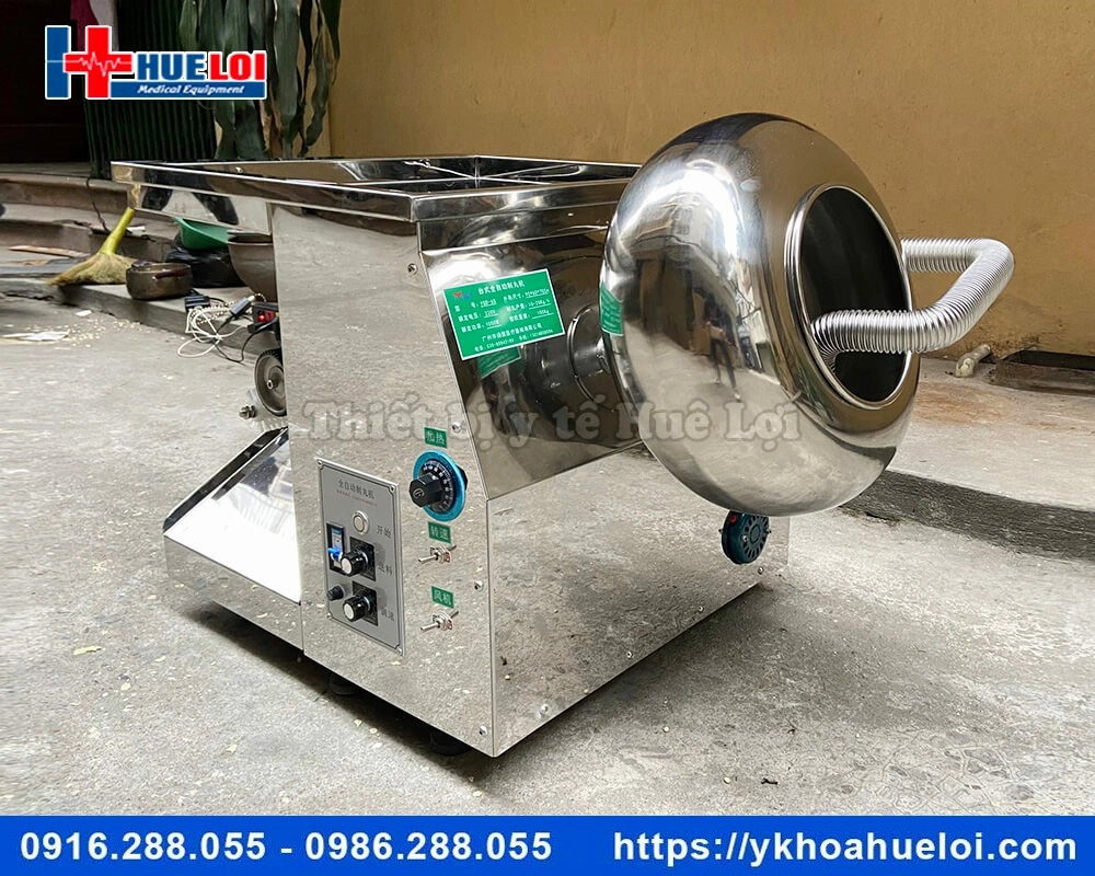 Máy làm viên hoàn tích hợp sấy khô đánh bóng