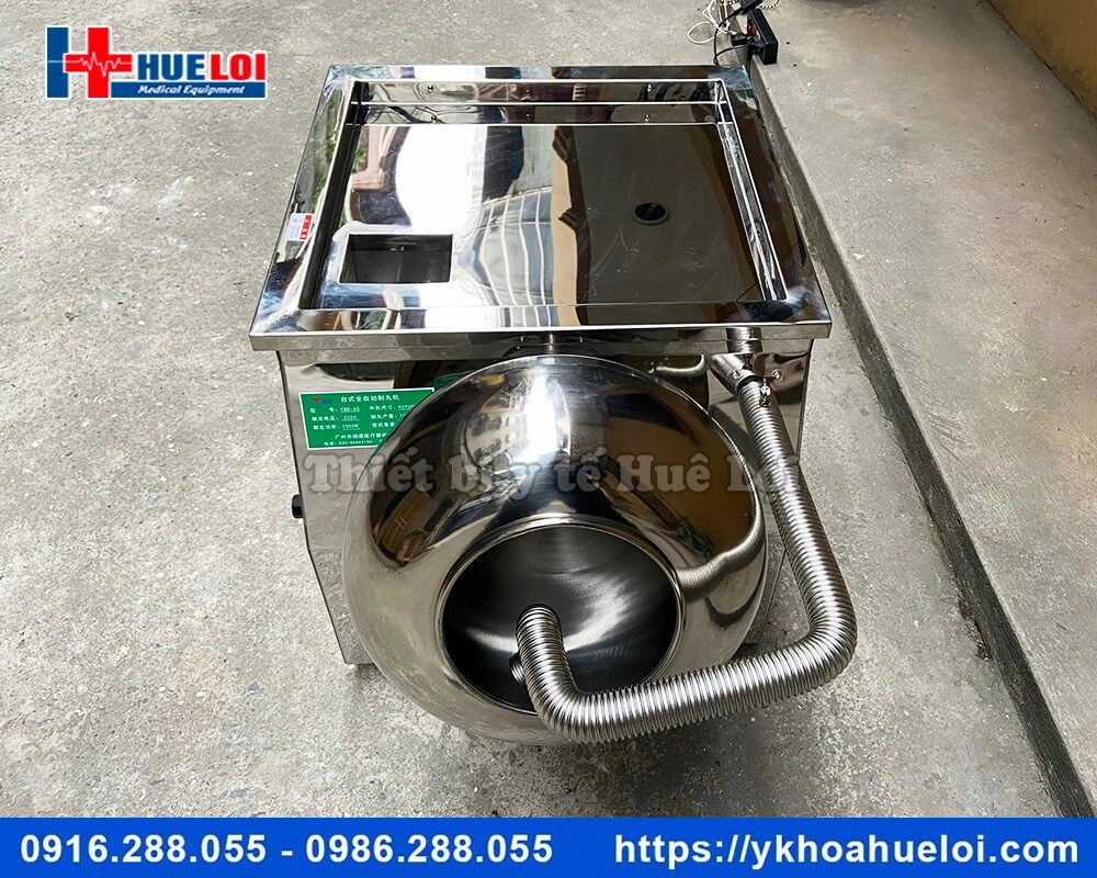 Máy làm viên hoàn tích hợp sấy khô đánh bóng