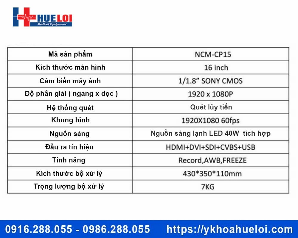 máy nội soi tai mũi họng full HD NCM-15