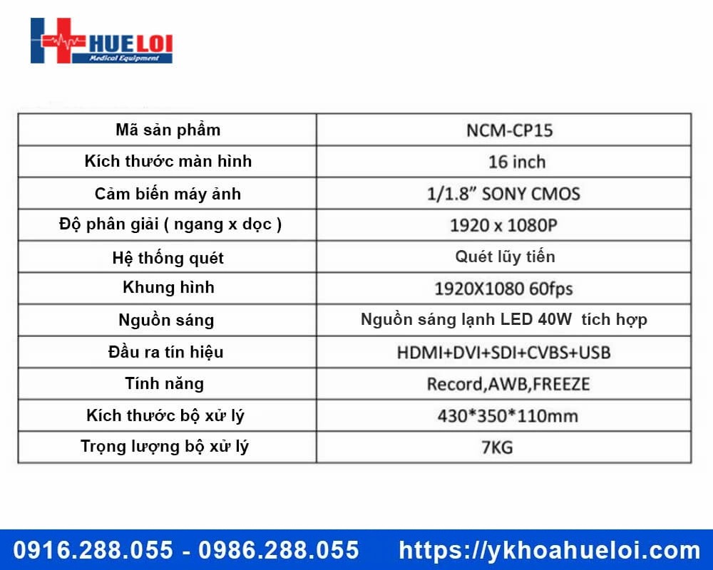Máy nội soi tai mũi họng full HD NCM-15