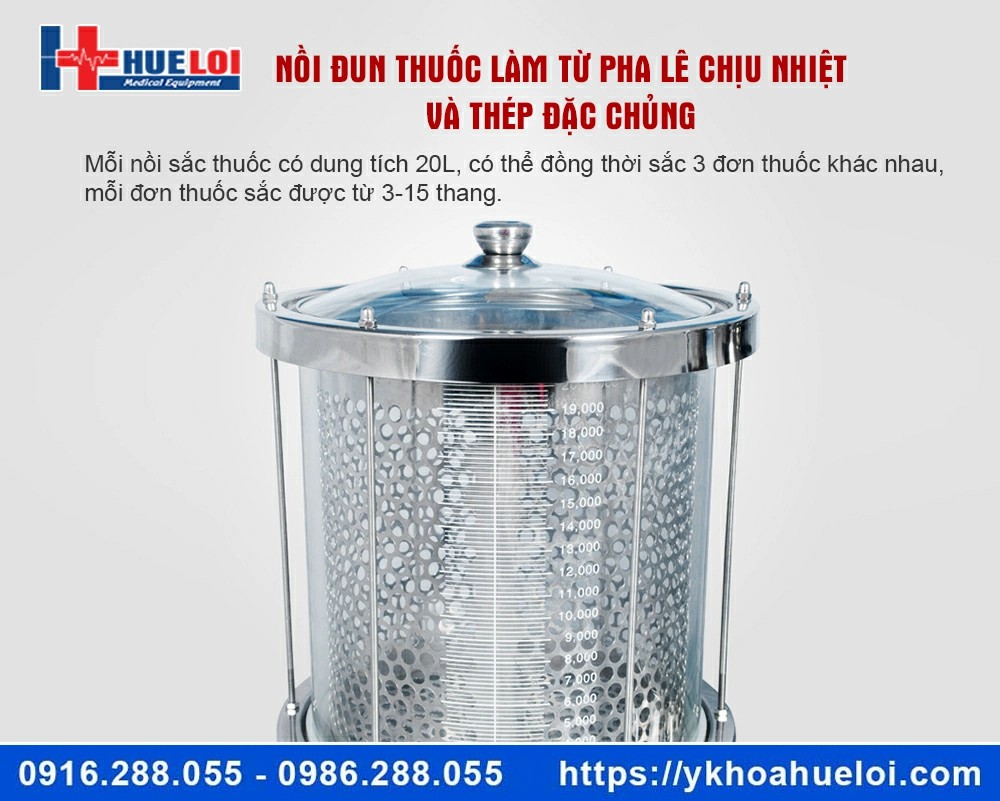 Máy sắc thuốc 3 nồi đun kèm đóng túi tự động