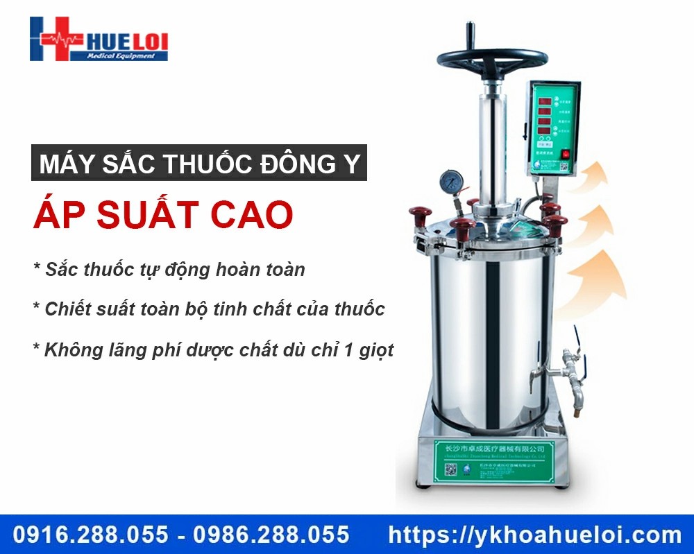 Máy sắc thuốc áp suất cao 1 nồi đun