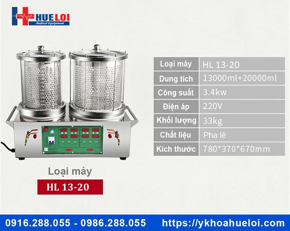 Máy sắc thuốc mini loại 2 nồi đun