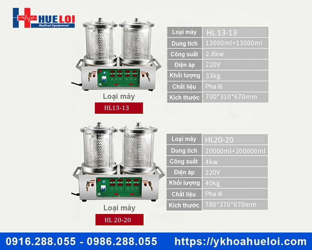Máy sắc thuốc mini loại 2 nồi đun
