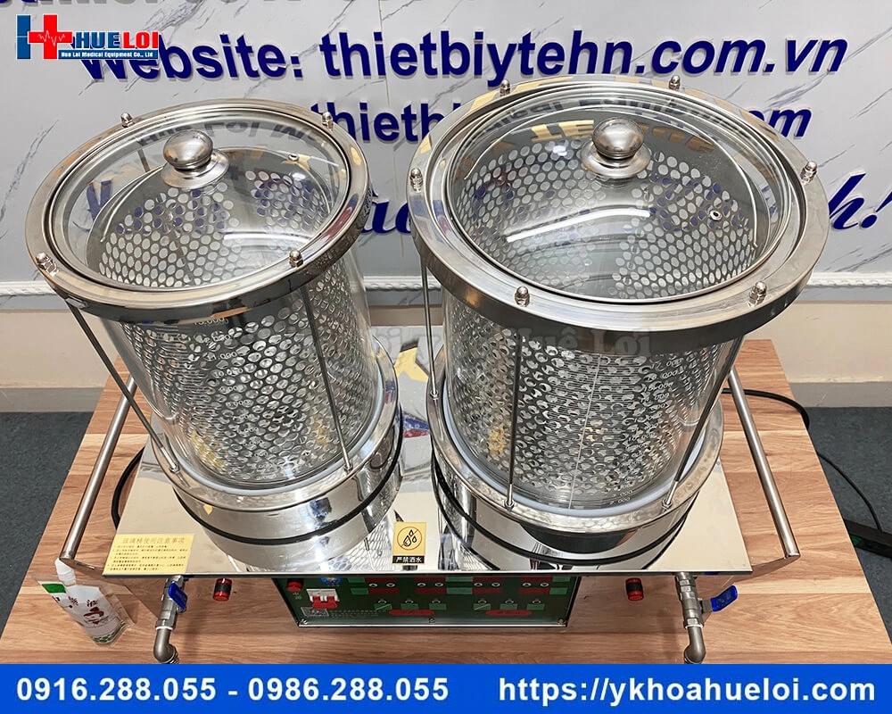 Máy sắc thuốc mini loại 2 nồi đun