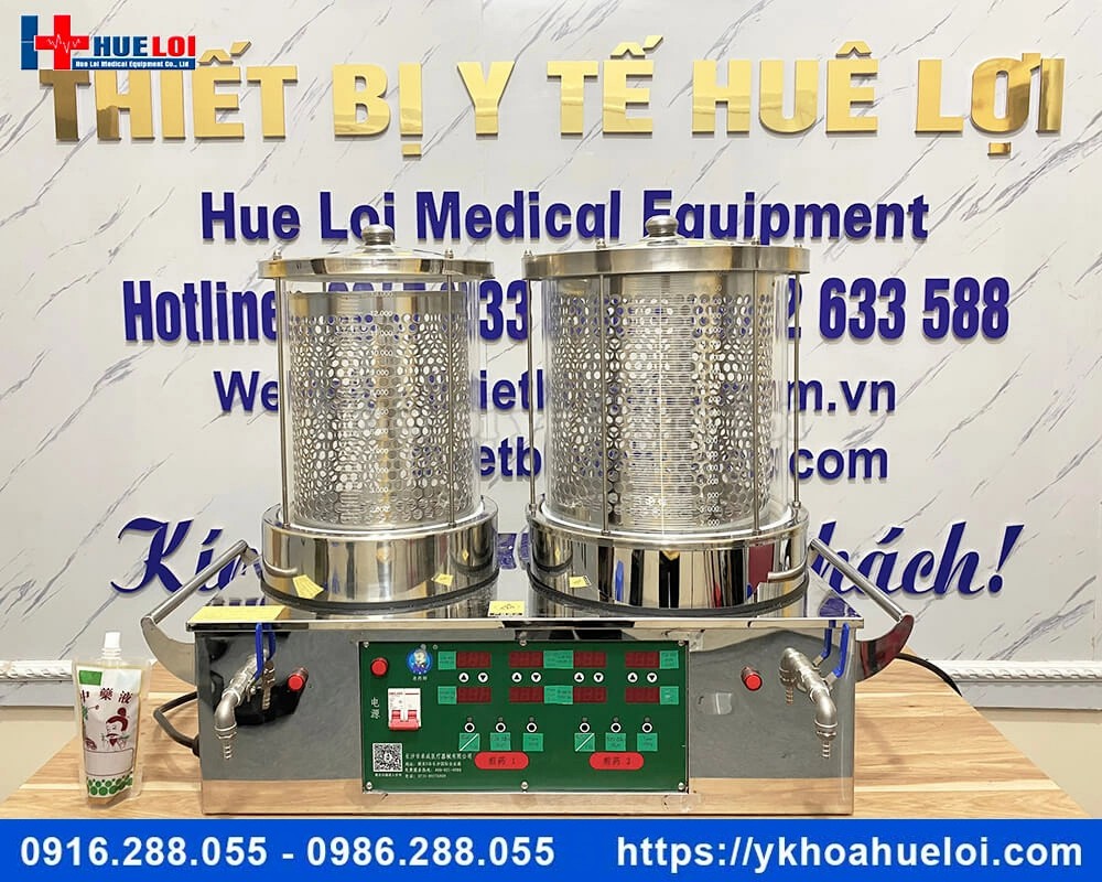 Máy sắc thuốc mini loại 2 nồi đun