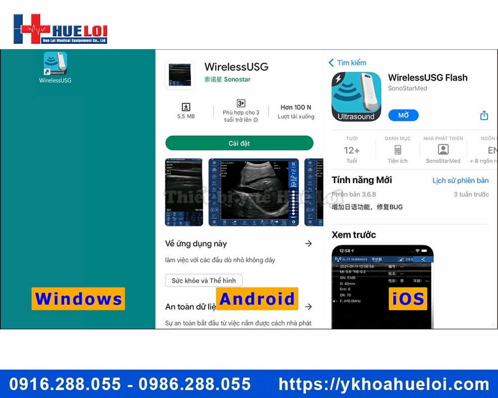 Máy siêu âm cầm tay 3 đầu dò C5 Plus