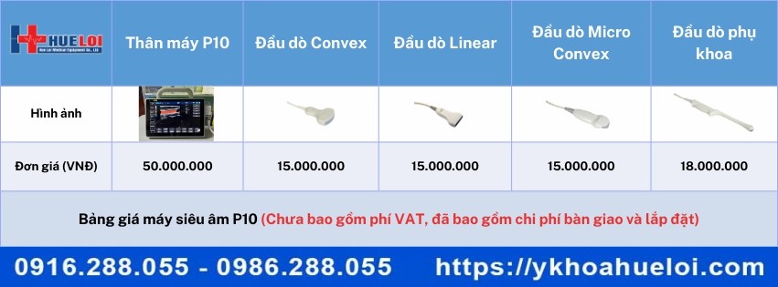 Máy siêu âm cảm ứng xách tay Doppler màu P10