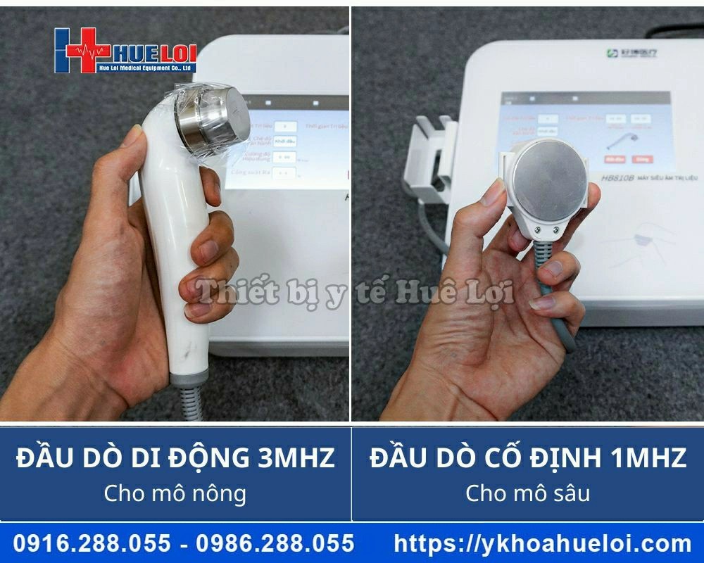 Máy siêu âm trị liệu đa tần 2 đầu dò HB810B