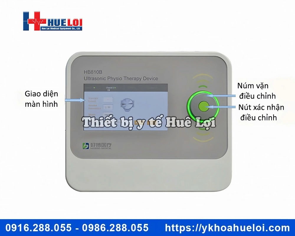 Máy siêu âm trị liệu đa tần 2 đầu dò HB810B