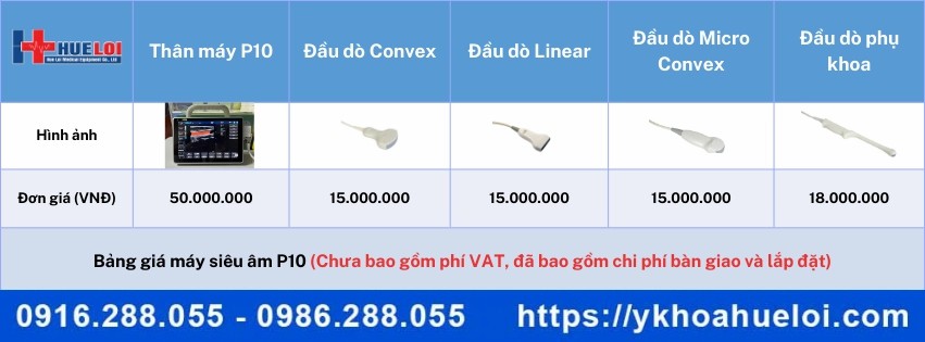 Máy siêu âm xách tay cảm ứng Doppler màu P10