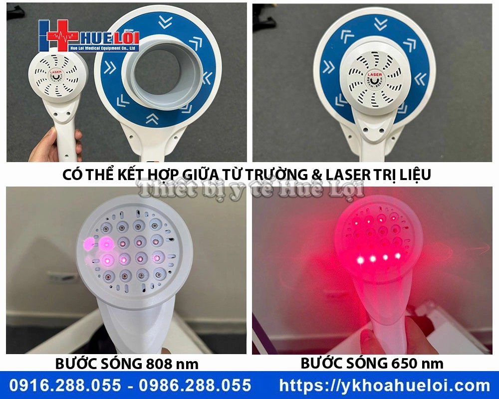 Máy từ trường 2 kênh kết hợp Laser công suất cao