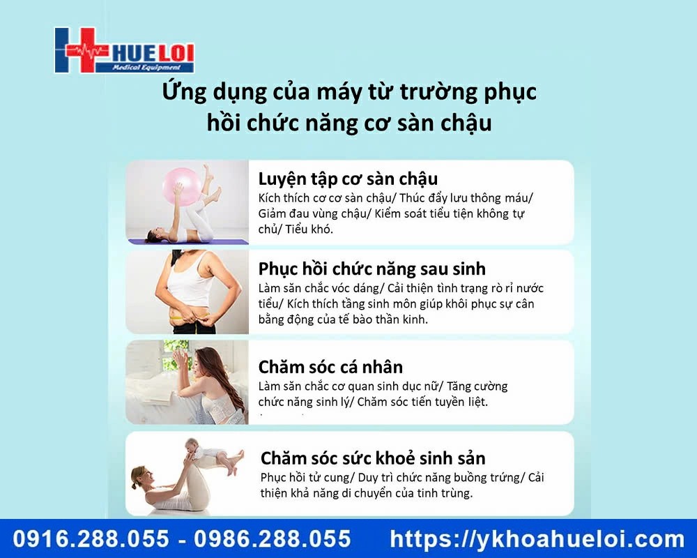 Máy từ trường trị liệu PHCN cơ sàn chậu