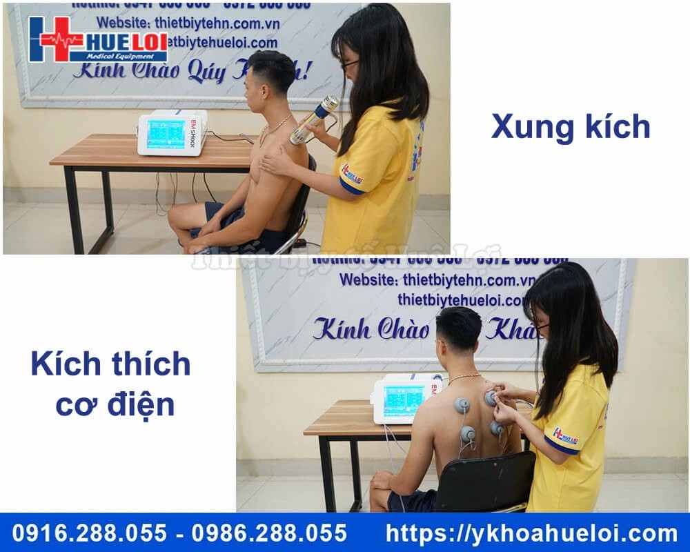 Máy xung kích kết hợp kích thích cơ điện EMSHOCK