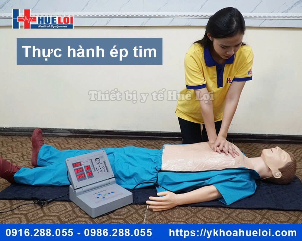 Mô hình cấp cứu ngừng tuần hoàn 170cm có Monitor