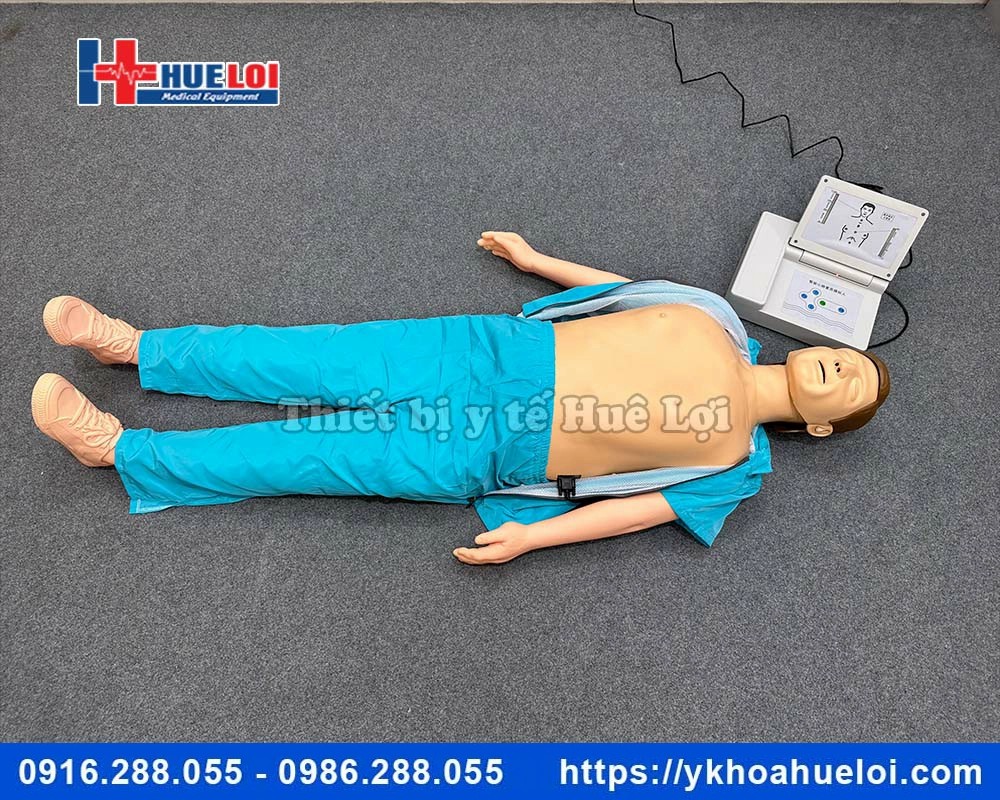 Mô hình cấp cứu ngừng tuần hoàn 170cm có Monitor