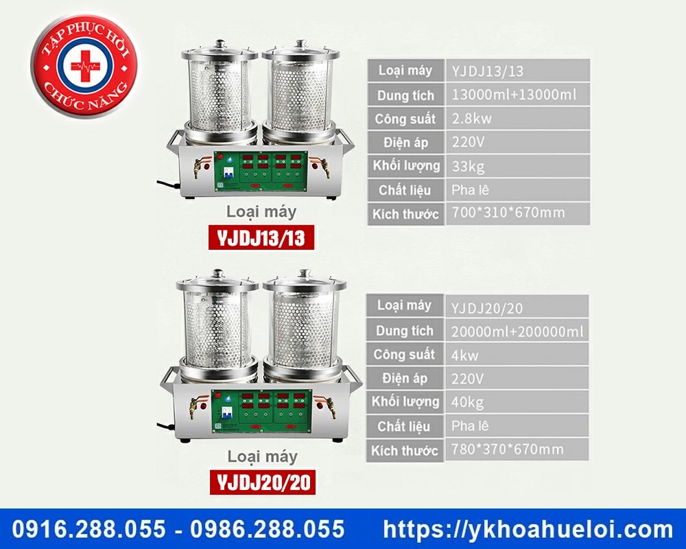 máy sắc thuốc mini 2 nồi đun