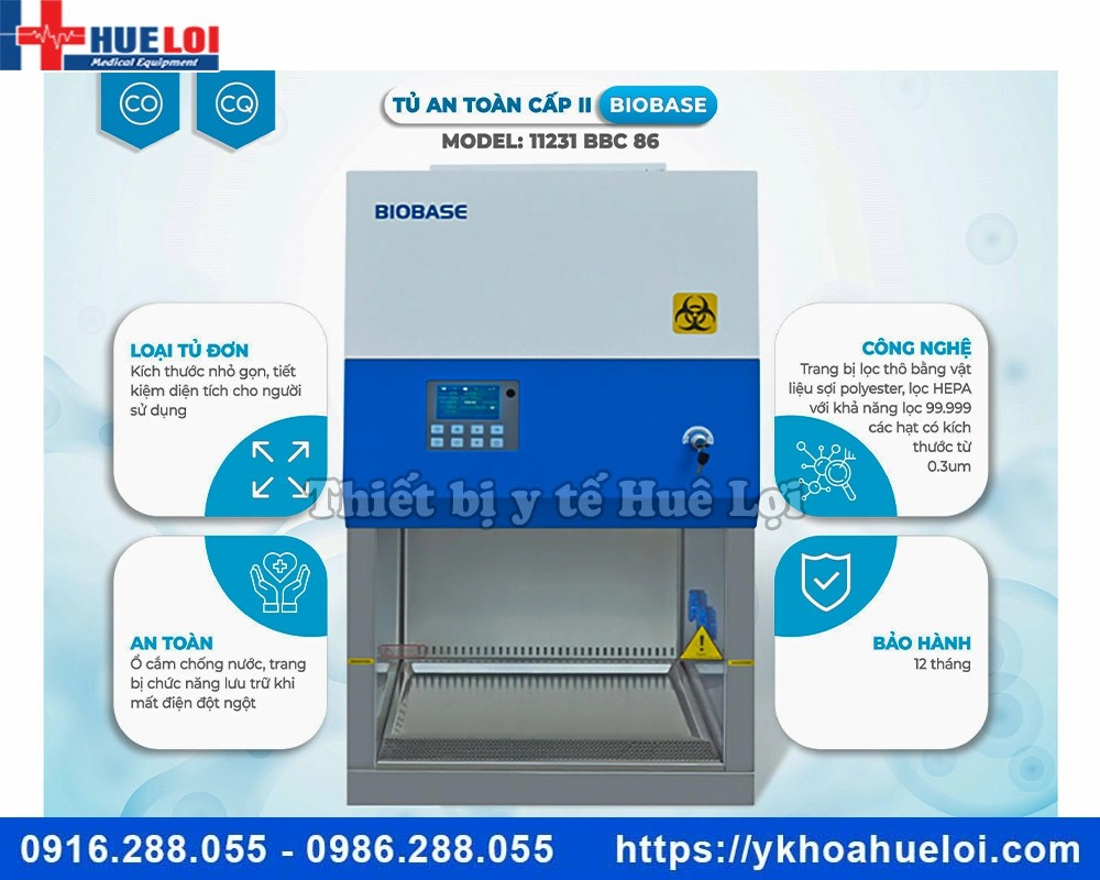 Tủ an toàn sinh học cấp 2 Biobase 11231-BBC-86
