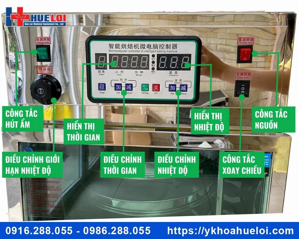 Tủ sấy dược liệu 10 tầng đường kính 40cm