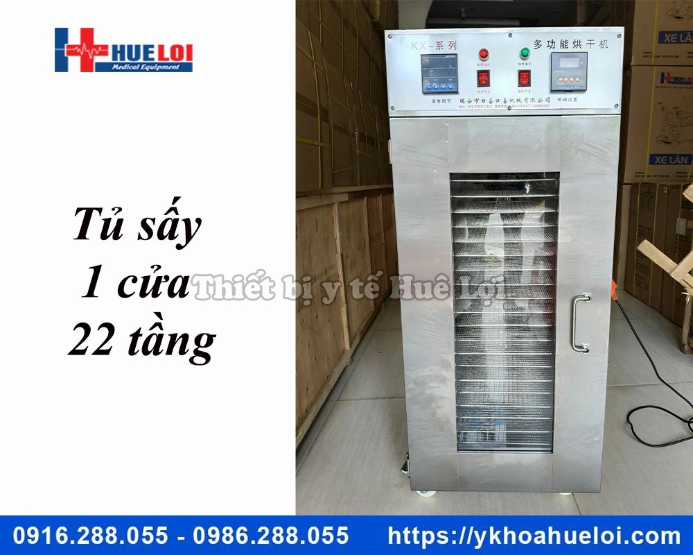 Tủ sấy dược liệu 1 cửa 22 tầng